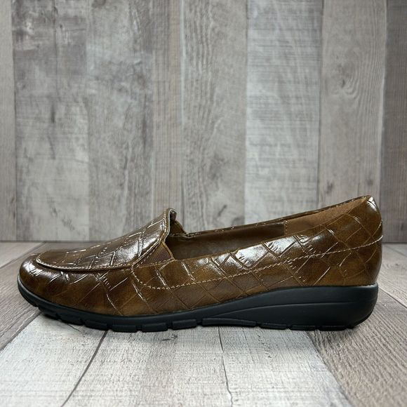 Easy Spirit Women's Seabriana 3 Loafer Slip-On Shoes Croc Print Brown Size 6.5 M - Picture 8 of 12